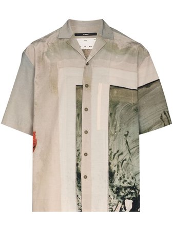 Song For The Mute abstract-print short-sleeve shirt 211MSH064CWSHDOR - Farfetch