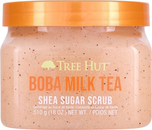Amazon.com : Tree Hut Boba Milk Tea Shea Sugar Exfoliating & Hydrating Body Scrub, 18 oz. : Beauty & Personal Care