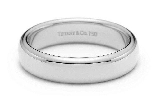 tiffany solid wedding band silver