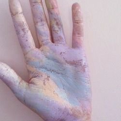 hand with paint