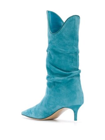 The Attico Tate slouched boots blue 202WS240L007 - Farfetch