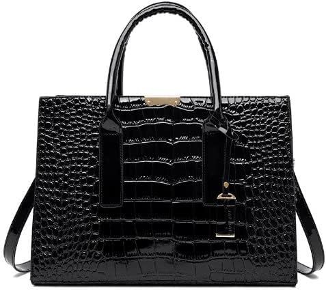 Crocodile Pattern Fashion Pu Leather Luxury Women Ladies Handbags Shoulder Bag Woman Top-Handle Purse: Handbags: Amazon.com