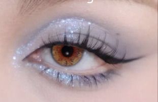 brown amber eye light purple lavender glitter eye makeup look eyeshadow