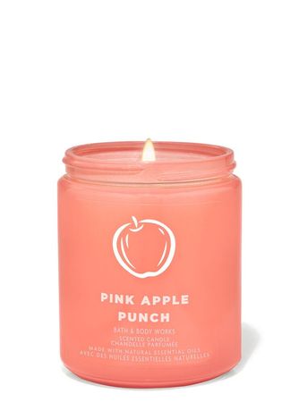 Pink Apple Punch Single Wick Candle | Bath and Body Works