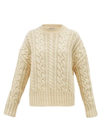 Cable-knit wool Aran sweater | AMI | MATCHESFASHION US