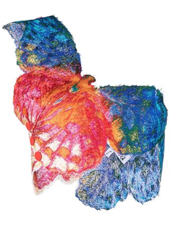 Masha Popova Embroidered Butterfly Crop Top - Farfetch