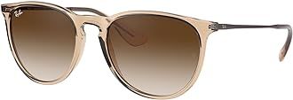 Amazon.com: Ray-Ban RB4171 Erika Round Sunglasses, Transparent Light Brown/Brown Gradient Dark Brown, 54 mm : Clothing, Shoes & Jewelry