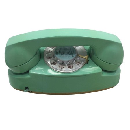green rotary phone