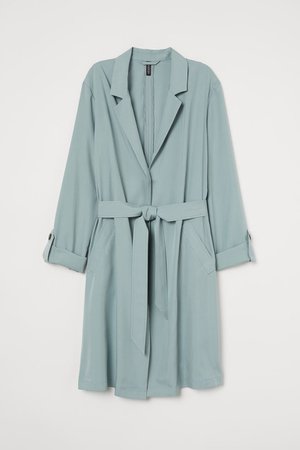 Modal-blend Trenchcoat - Light turquoise - Ladies | H&M US