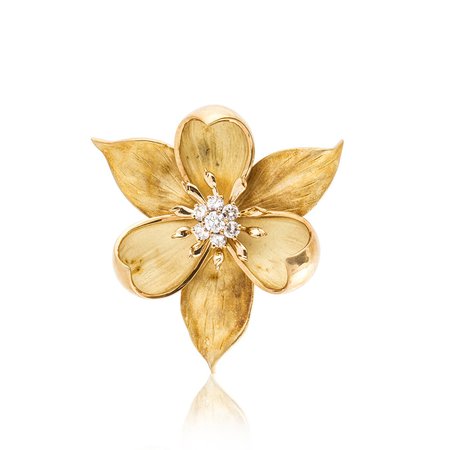 gold flower pin - Google Search