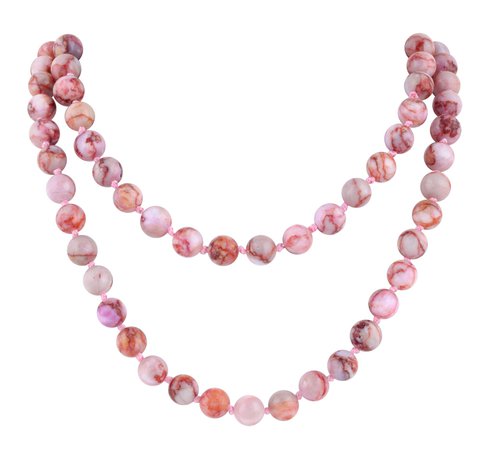 pink bead necklace - Google Search