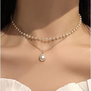 Gemsha Faux Pearl Layered Necklace | YesStyle