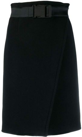 .wrap-front a-line skirt