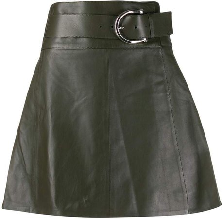 belted mini skirt
