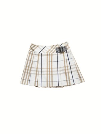 Burberry White Plaid Skirt — INTO ARCHIVE