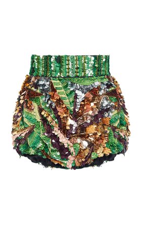 Sequin-Embellished Mini Shorts by Dolce & Gabbana | Moda Operandi