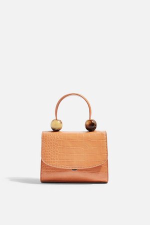 MASON Apricot Crocodile Mini Bag | Topshop