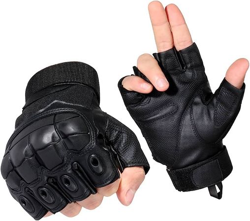 tactical fingerless gloves