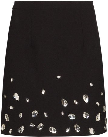 crystal-embellished mini skirt