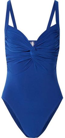 Twist Mio Ruched Swimsuit - Bright blue