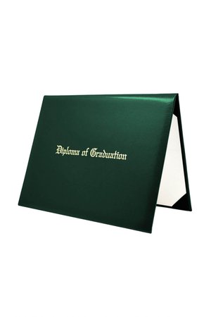 Hunter Green Imprinted Diploma Cover - Graduation SuperStore