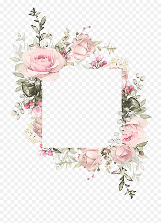 pink flower frame png