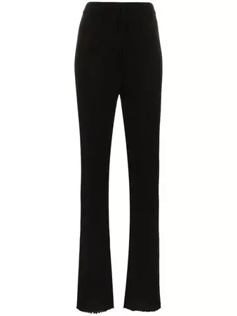 Marques'almeida ribbed flared wool trousers