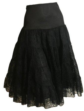 Nylon and Lace Black Crinoline Petticoat circa 1950s – Dorothea's Closet Vintage