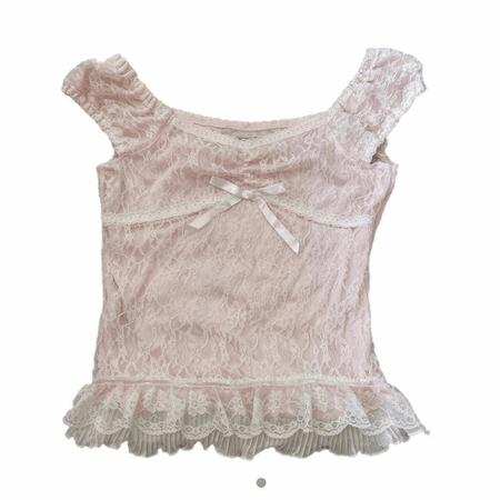 frill top cami lace pink coquette