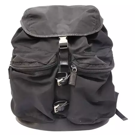 Prada Black Nylon Rucksack Backpack For Sale at 1stDibs | prada rucksack