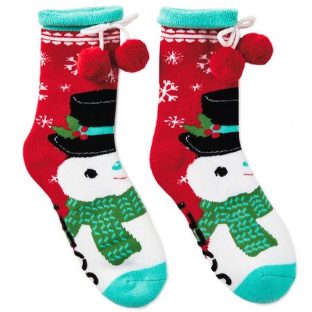 Snowman Fluffy Christmas Socks - Socks & Shoes - Hallmark