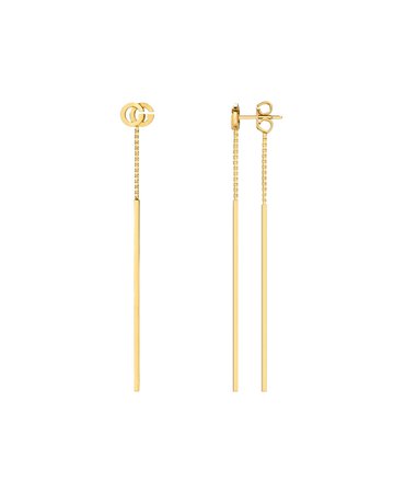 Gucci GG Running 18k Gold Extra-Small Dangle Earrings | Neiman Marcus