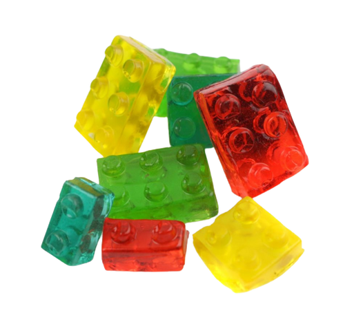 3d building block candy