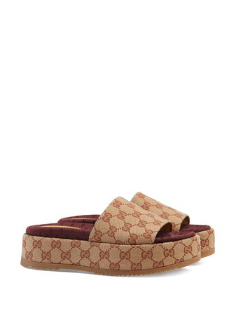 Gucci GG Supreme Platform Sandals - Farfetch