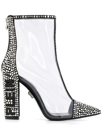 Philipp Plein Crystal Embellished 105Mm Boots S20SWSE0281PLE075N Black | Farfetch