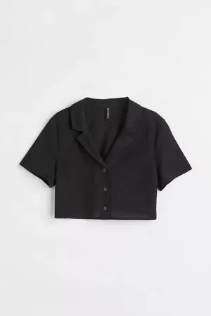 Crop Shirt - Black - Ladies | H&M CA