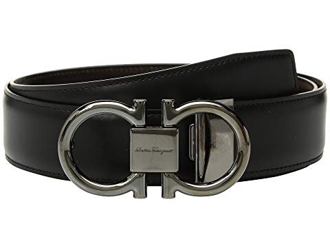 Salvatore Ferragamo Adjustable/Reversible Double Gancini Dress Belt at Luxury.Zappos.com
