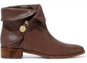 Masha Brushed-leather Ankle Boots