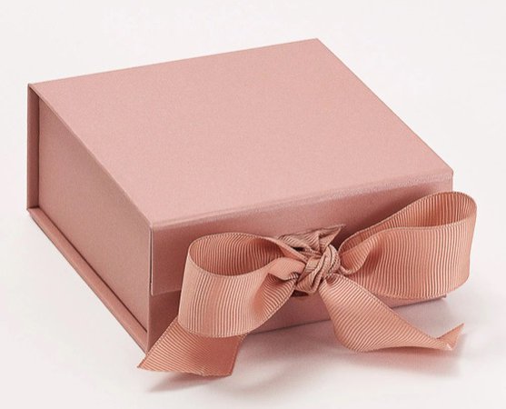 pink gift present box bow
