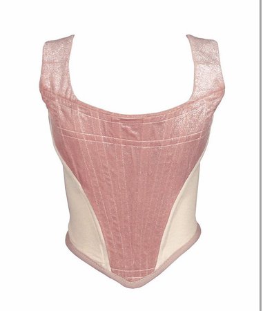 — Vivienne Westwood baby pink lurex corset