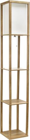 Amazon.com: Simple Designs LF1014-BLK 62.5" Modern Etagere Organizer Storage 3 Shelf Floor Lamp with White Linen Fabric Shade for Home Décor, Office, Study, Bedroom, Living Room, Dining Room, Black : Everything Else