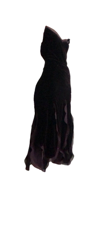 Whimsigoth prom dress in dark purple velvety material