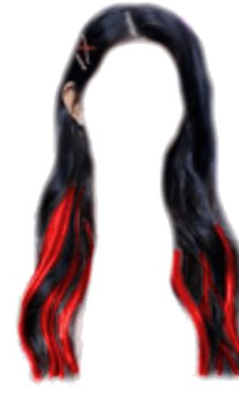 cabelo vermelho e  preto