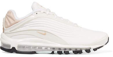 Air Max Deluxe Se Leather And Mesh Sneakers - Cream