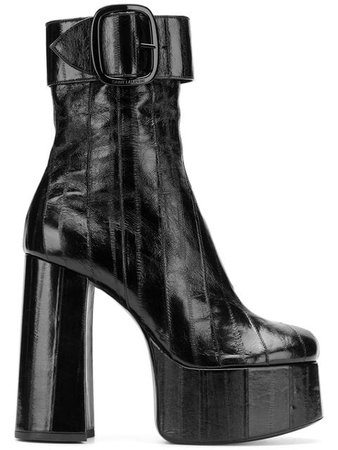 Saint Laurent round toe boots $1,017 - Buy AW18 Online - Fast Global Delivery, Price