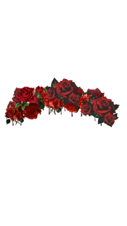bloody rose flower crown