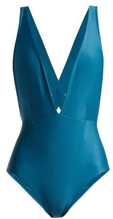 Haight - Marina Tie Back Swimsuit - Womens - Blue