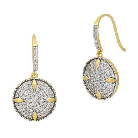 FREIDA ROTHMAN | Petals and Pavé Disc Earring | Latest Collection of Armor of Hope - Spring 2021