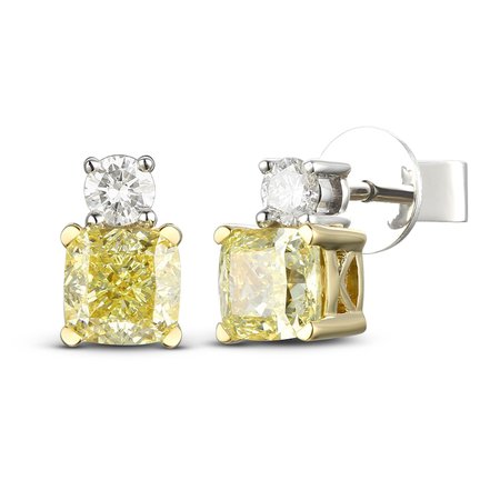 Le Vian Sunny Yellow Diamond Earrings 1 1/3 ct tw 18K Honey Gold/Platinum | Jared