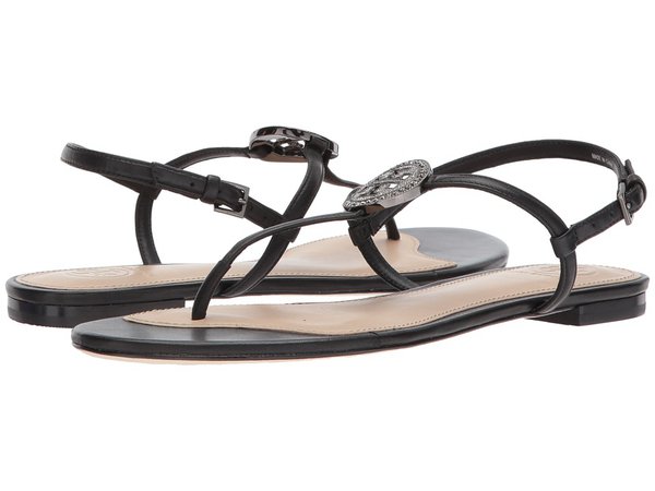 Tory Burch - Liana Flat Sandal (Black) Women's Sandals